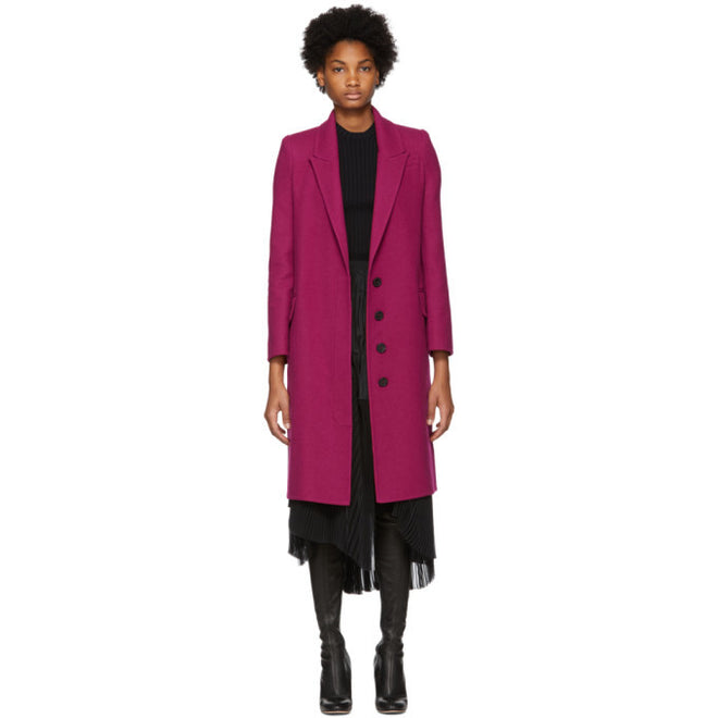 Alexander McQueen Pink Wool and Cashmere Coat