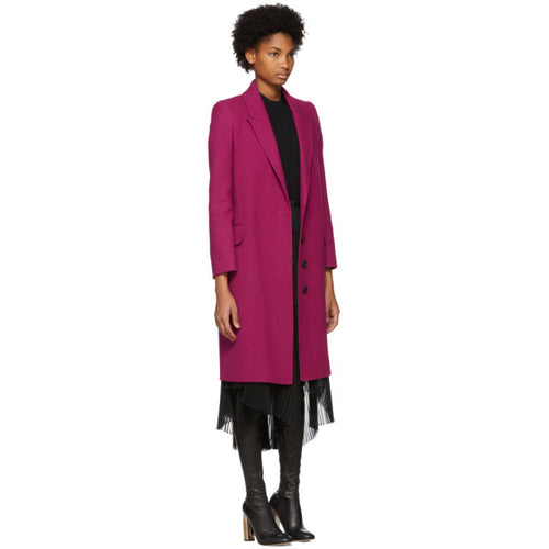 Alexander McQueen Pink Wool and Cashmere Coat