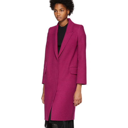 Alexander McQueen Pink Wool and Cashmere Coat