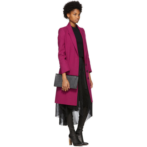 Alexander McQueen Pink Wool and Cashmere Coat