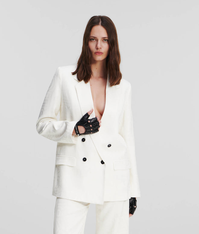 KARL LAGERFELD - KARL LOGO TAILORED BLAZER