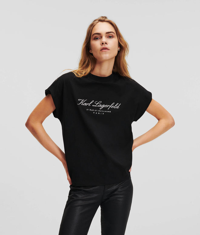 KARL LAGERFELD - HOTEL KARL HIGH-NECK T-SHIRT