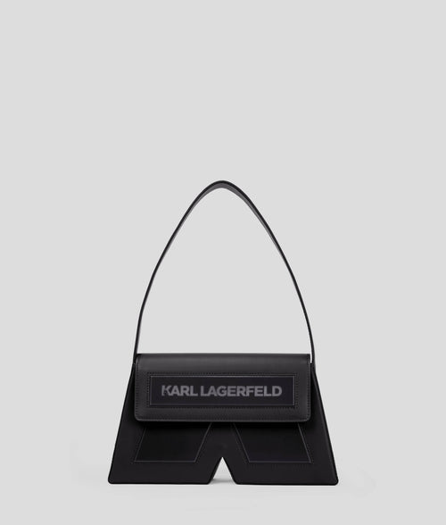 KARL LAGERFELD - IKON K SMALL LEATHER SHOULDER BAG