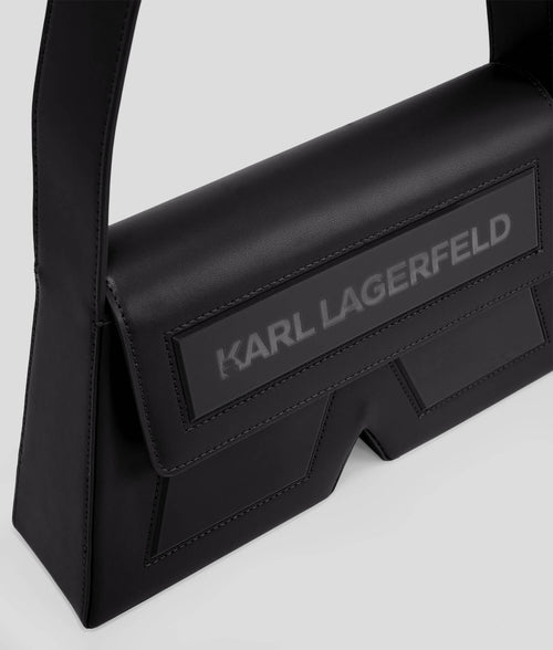 KARL LAGERFELD - IKON K SMALL LEATHER SHOULDER BAG