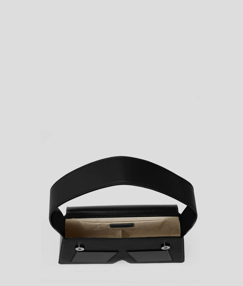 KARL LAGERFELD - IKON K SMALL LEATHER SHOULDER BAG