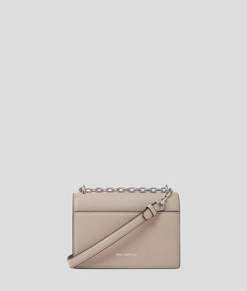 KARL LAGERFELD - K/SIGNATURE SMALL SHOULDER BAG IN STONE