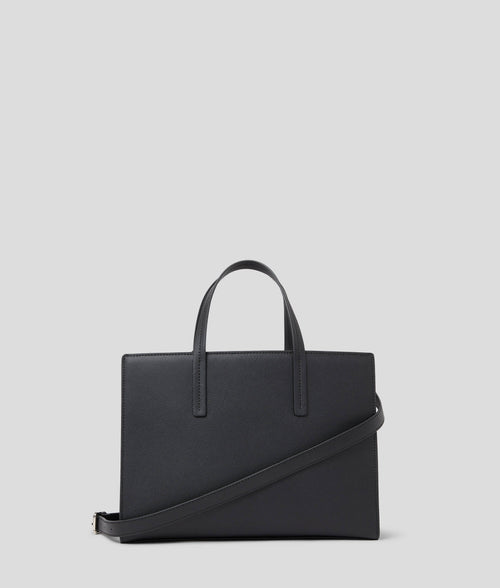 KARL LAGERFELD - RUE ST-GUILLAUME MEDIUM TOP-HANDLE BAG IN BLACK