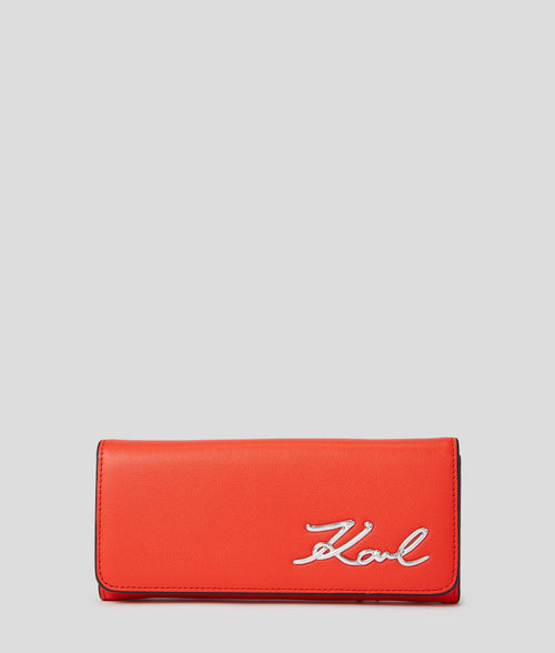 KARL LAGERFELD - K/SIGNATURE CONTINENTAL FLAP WALLET