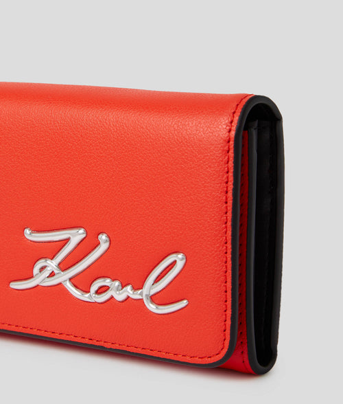 KARL LAGERFELD - K/SIGNATURE CONTINENTAL FLAP WALLET