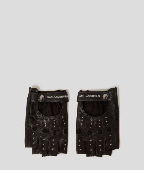 KARL LAGERFELD -  K/SIGNATURE ROCK-CHIC FINGERLESS GLOVES