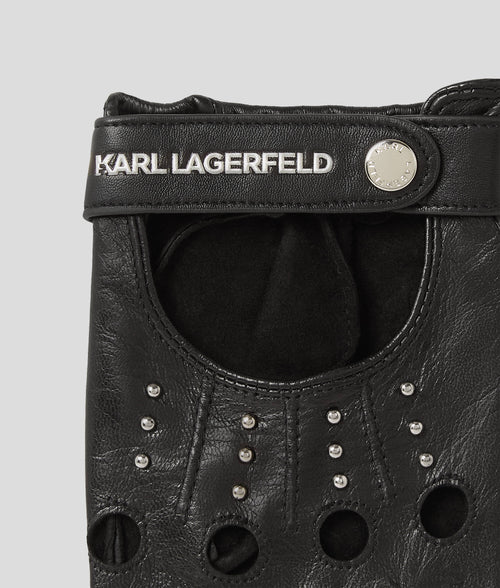 KARL LAGERFELD -  K/SIGNATURE ROCK-CHIC FINGERLESS GLOVES