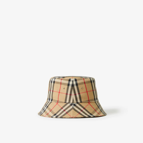 BURBERRY Vintage Check Technical Cotton Bucket Hat