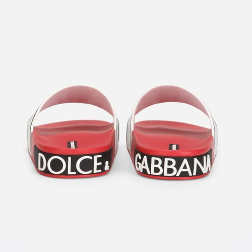 DOLCE & GABBANA Logo-embossed rubber slides