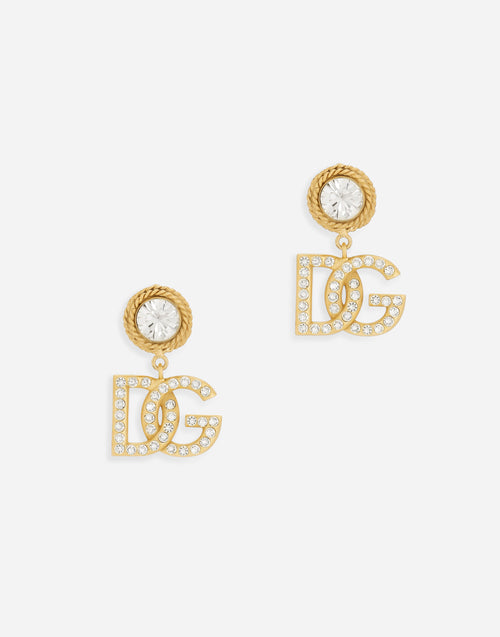 DDOLCE & GABBANA Earrings with rhinestones and DG logo