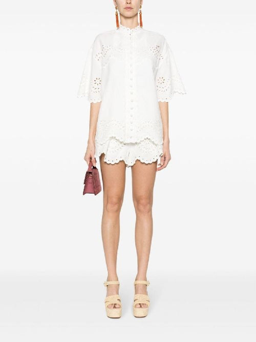 ZIMMERMANN - JUNIE EMBROIDERED SHORT