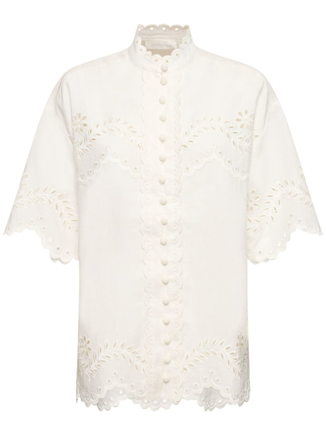 ZIMMERMANN - JUNIE EMBROIDERED SHIRT