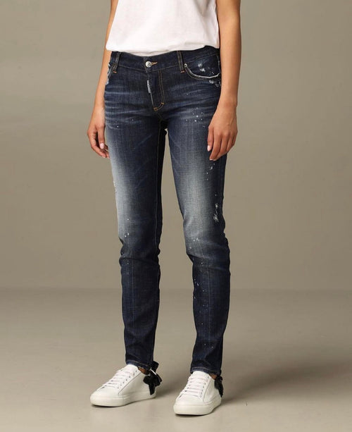 Dsquared2 skinny fit jeans with paint splashes