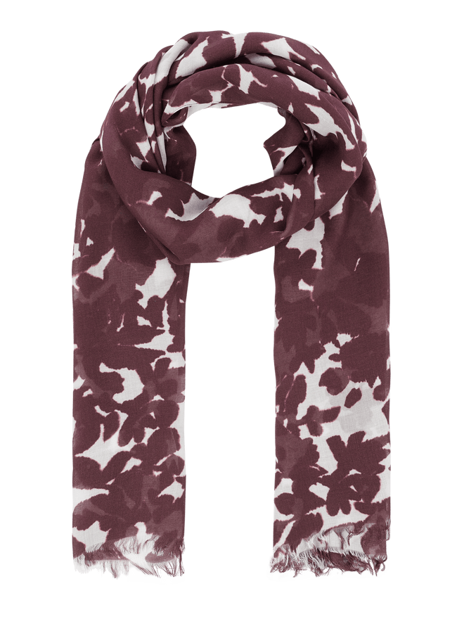 WINDSOR Scarf Made Of Modal-Cashmere Mix In Aubergine