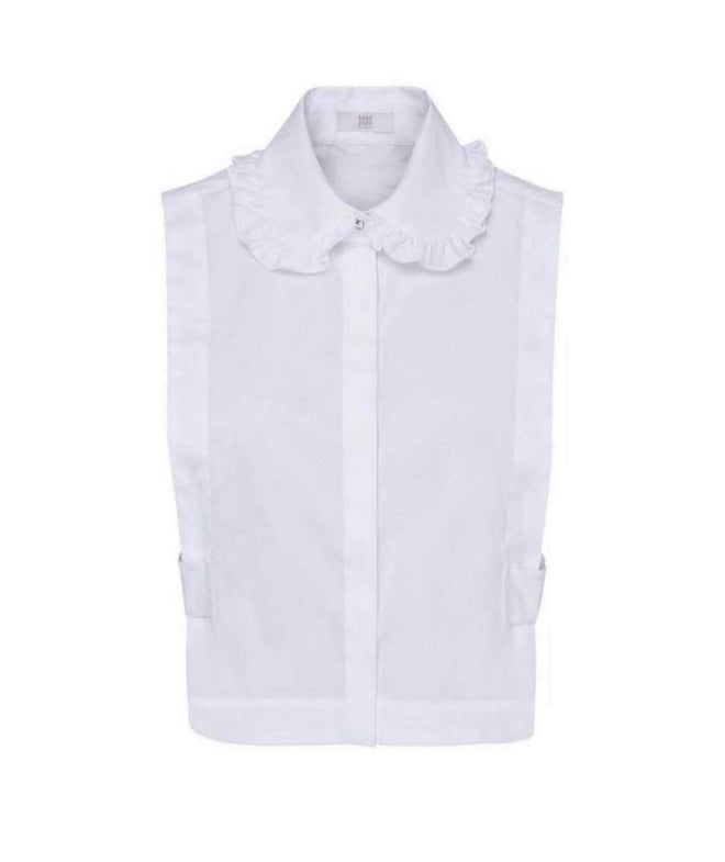 RIANI-Blouse Top With A Ruffle Collar White