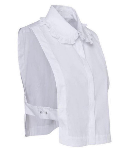 RIANI-Blouse Top With A Ruffle Collar White