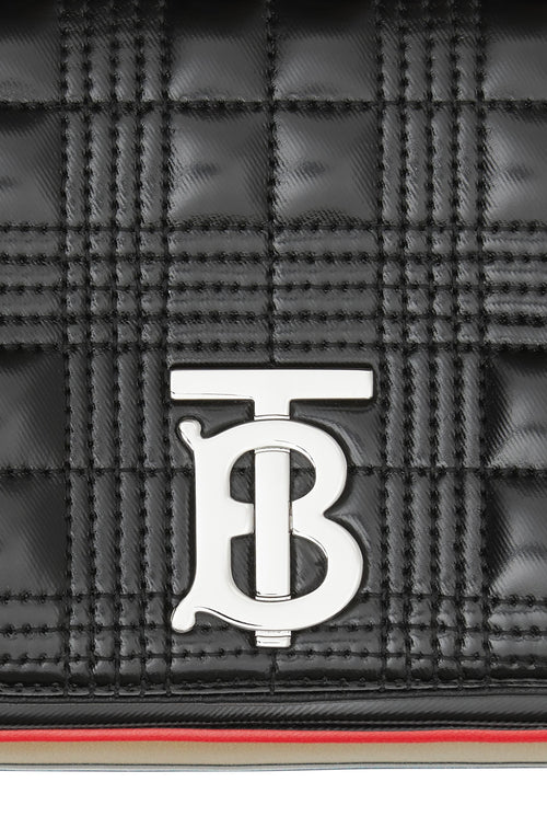 BURBERRY Small Lola Icon Stripe Detail Quilted Bag