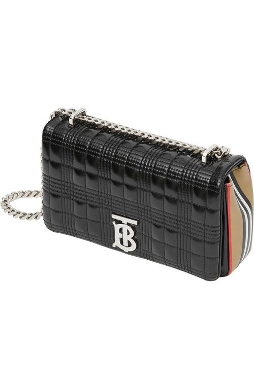 BURBERRY Small Lola Icon Stripe Detail Quilted Bag