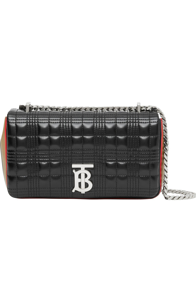 BURBERRY Small Lola Icon Stripe Detail Quilted Bag