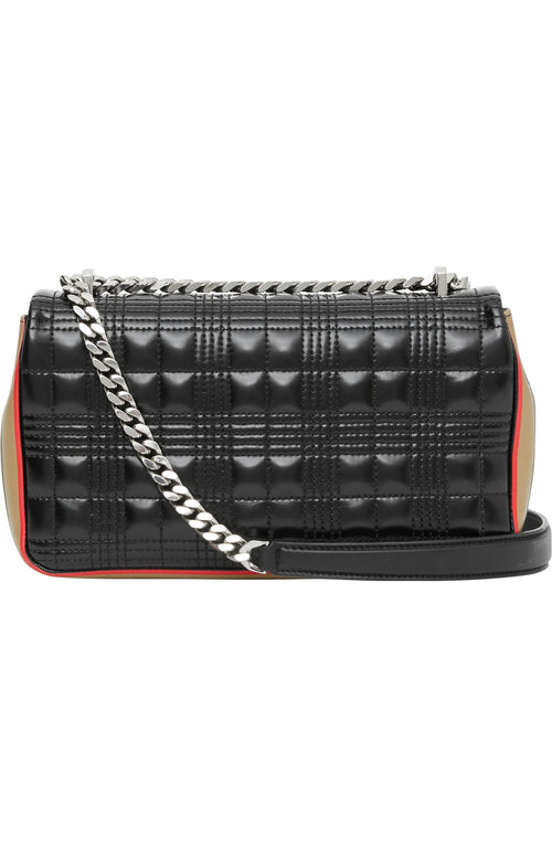 BURBERRY Small Lola Icon Stripe Detail Quilted Bag