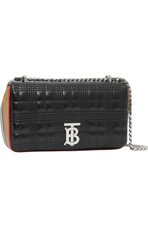 BURBERRY Small Lola Icon Stripe Detail Quilted Bag