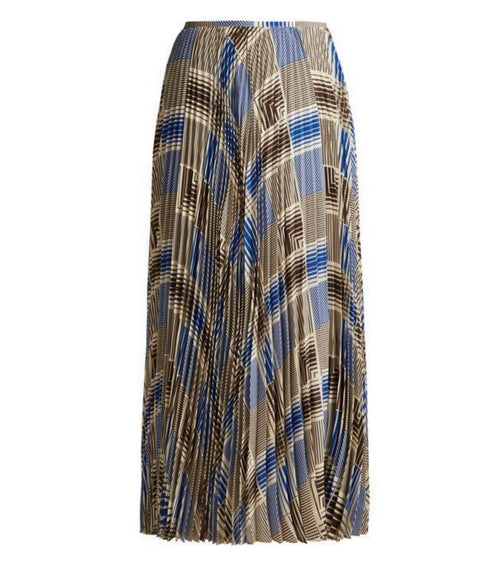 Joseph Abbot Pleated Silk-Crepe Skirt