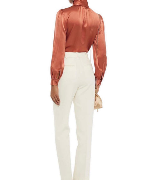 Tory Burch Satin Bow Blouse