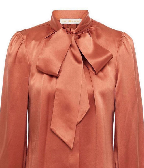 Tory Burch Satin Bow Blouse