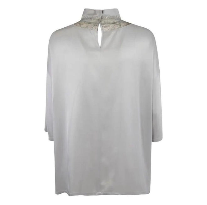 Fabiana Filippi Lace Trim Collar Shirt In Silk