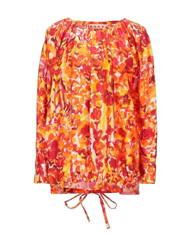 MARNI Orange Multicolor Blouse