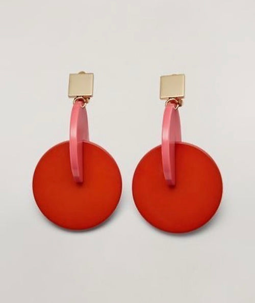 MARNI Pink & Red Resin Earrings