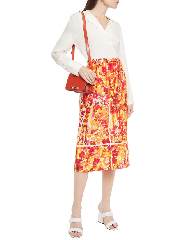 MARNI Orange Multicolor Skirt