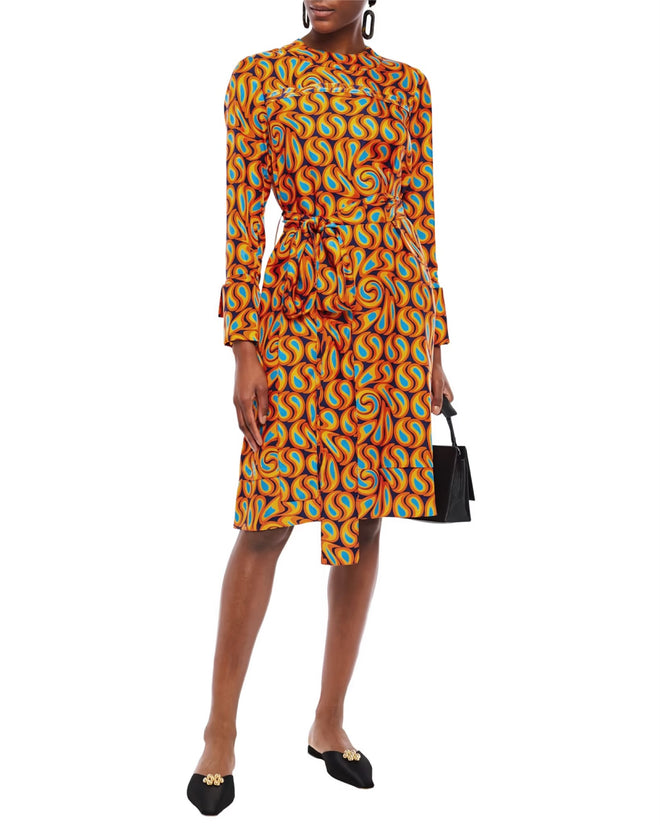 MARNI Printed Silk-Twill Dress