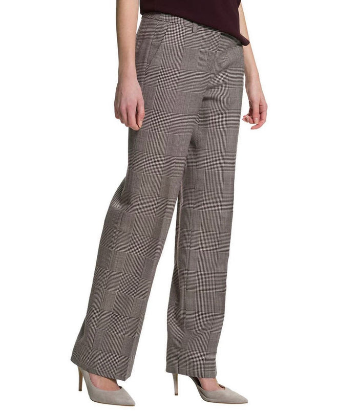 WINDSOR Checked Marlene Trousers In Burgundy-White