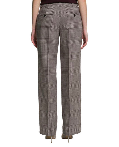 WINDSOR Checked Marlene Trousers In Burgundy-White