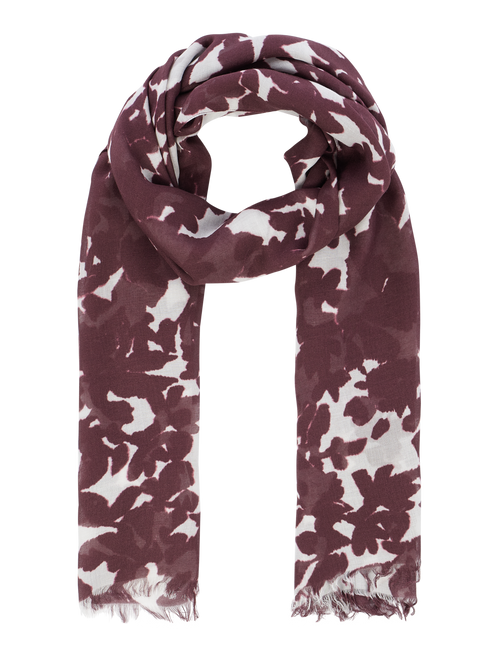 WINDSOR Scarf made of modal-cashmere mix in aubergine