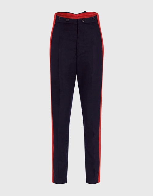 JOSEPH Annam High-rise Side Stripe Felted Pants