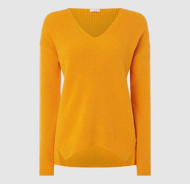 RIANI Casual Rib-Knit Sweater Zafferano - Dropped Shoulder Jumper