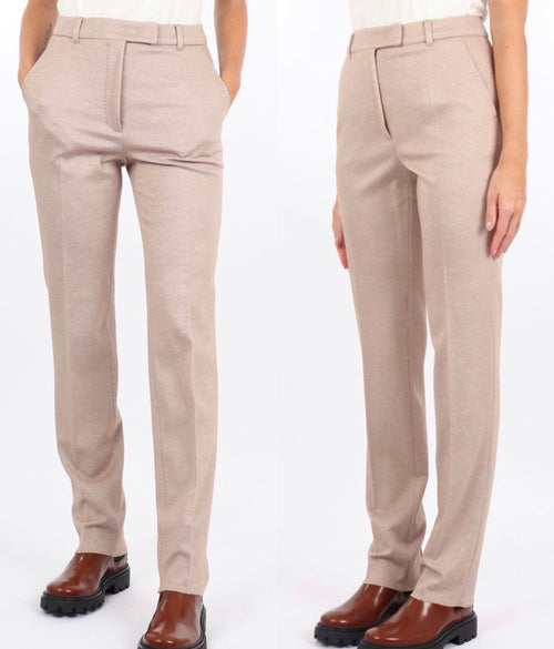 MAXMARA STUDIO Leda Women's Trousers In Viscose Blend Camel Melange