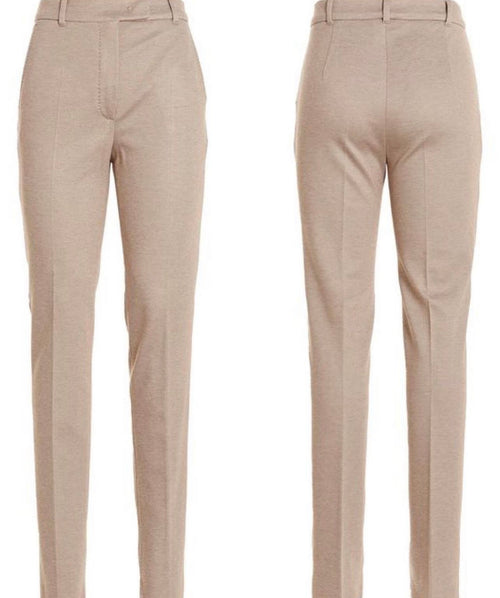 MAXMARA STUDIO Leda Women's Trousers In Viscose Blend Camel Melange