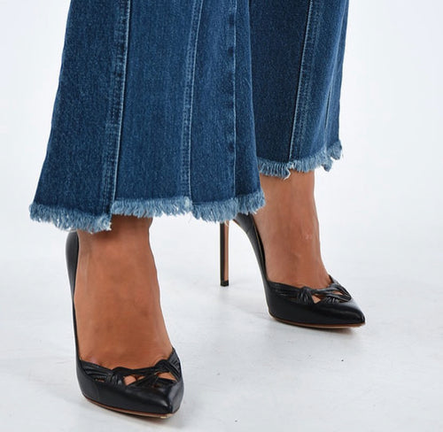 Alexander McQueen Fringed Bootcut Jeans