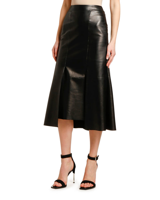 Alexander McQueen Lightweight Lambskin Leather Skirt