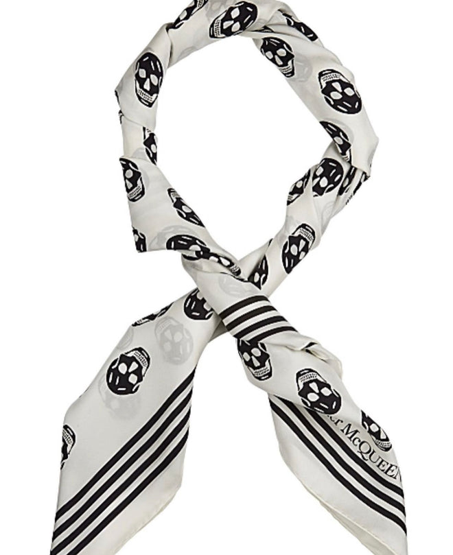 Alexander McQueen Biker Skull - Print Silk Scarf