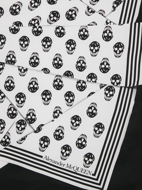 Alexander McQueen Biker Skull - Print Silk Scarf