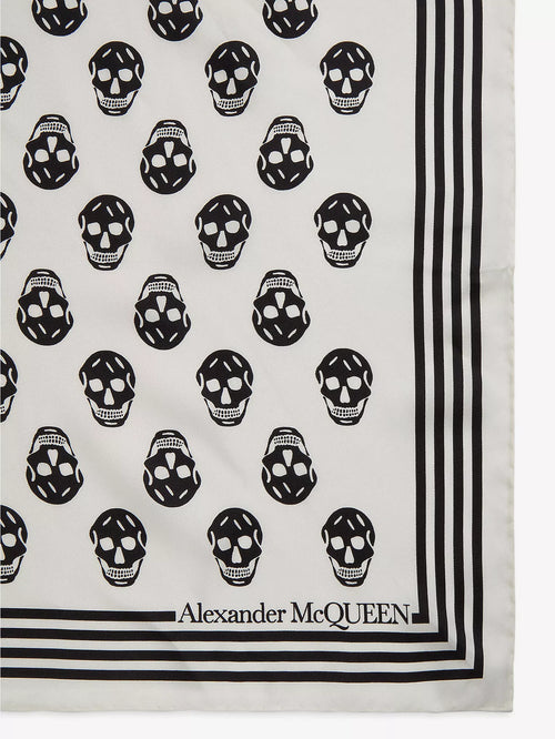 Alexander McQueen Biker Skull - Print Silk Scarf