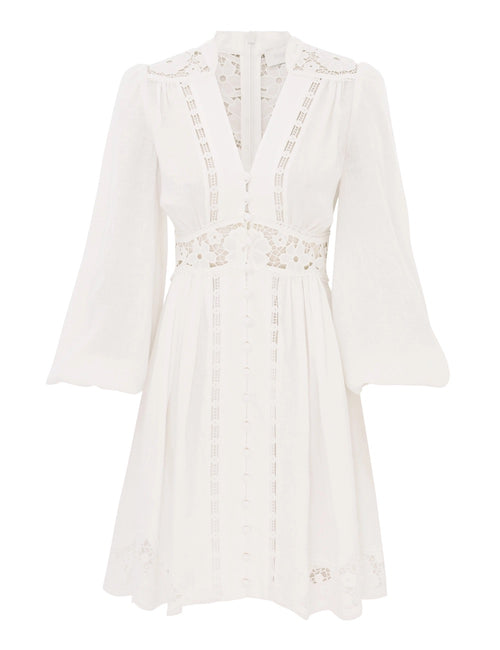 ZIMMERMANN - AUGUST PLUNGE MINI DRESS